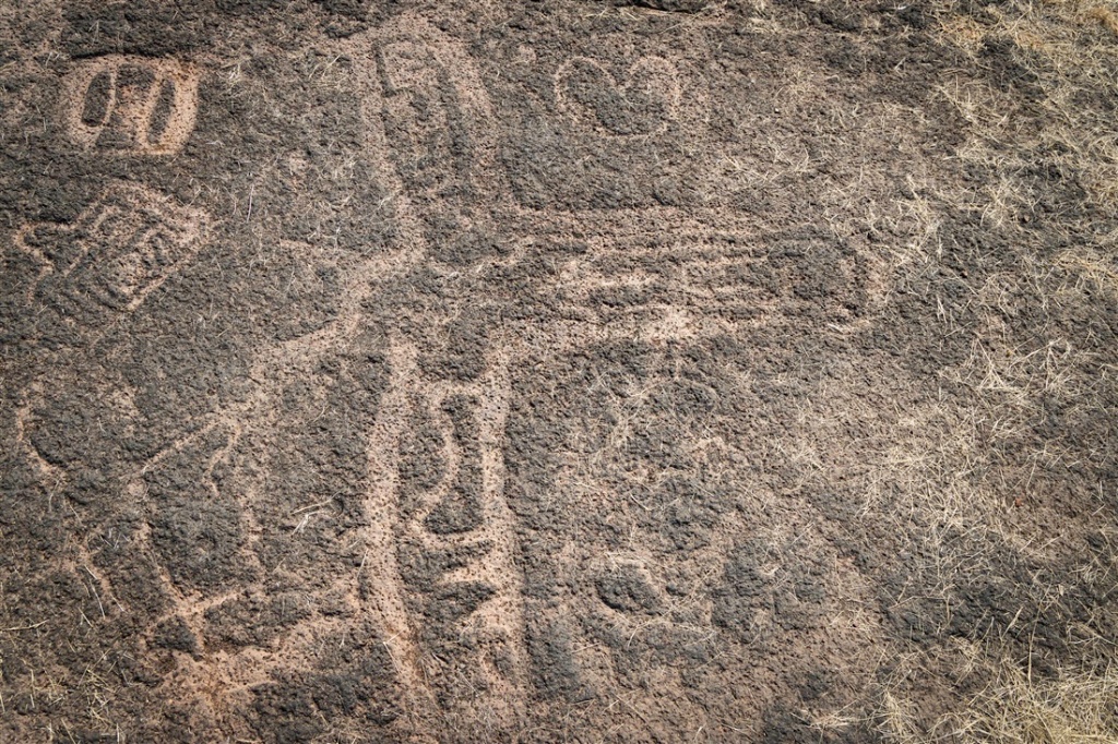 Possible hummingbird petroglyph - Ukshi